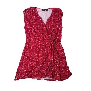 Lands' End Women's Plus Size 4th of July Red White Blue Themed Sleeveless Dress